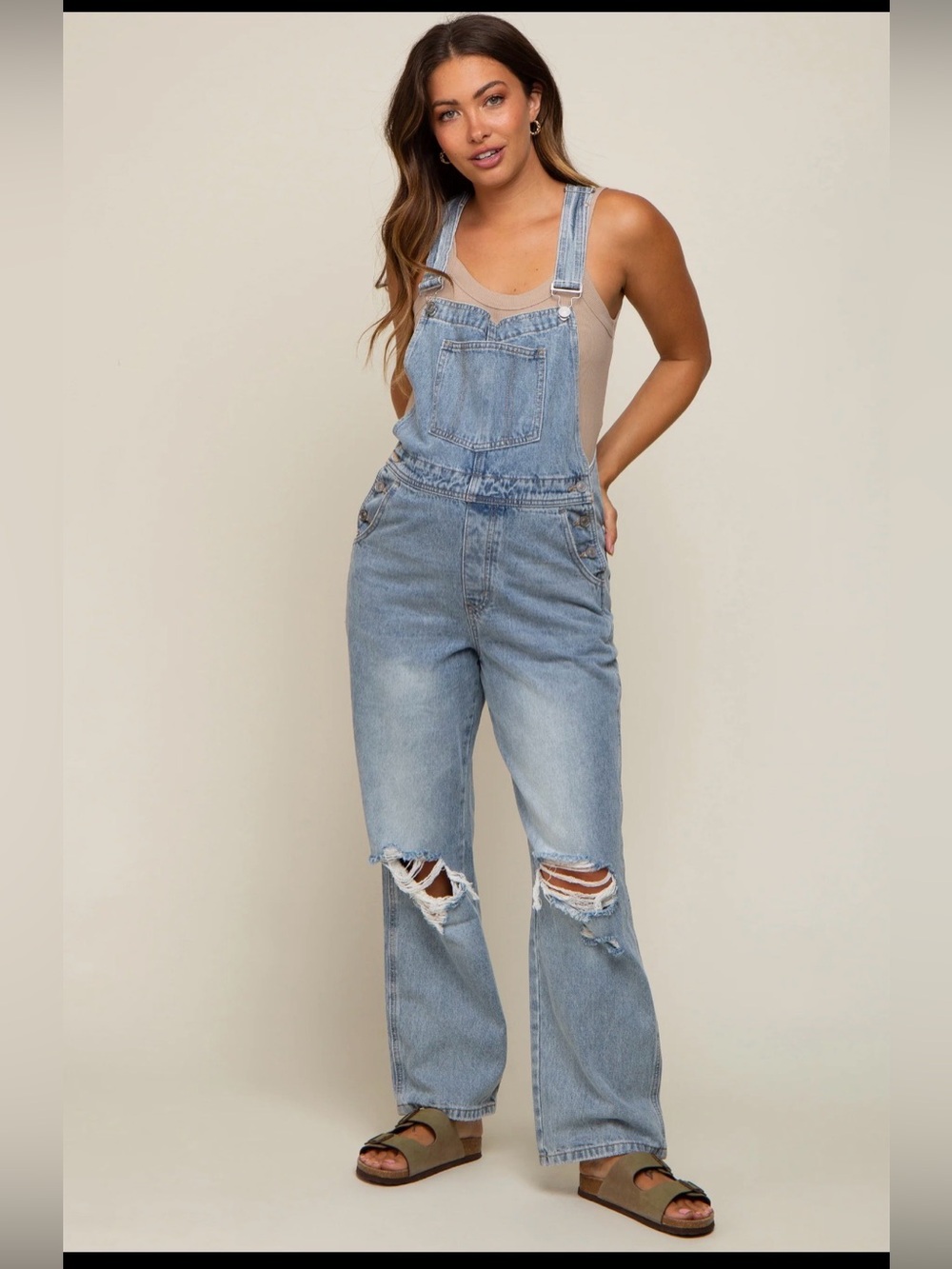 Adjustable maternity overalls